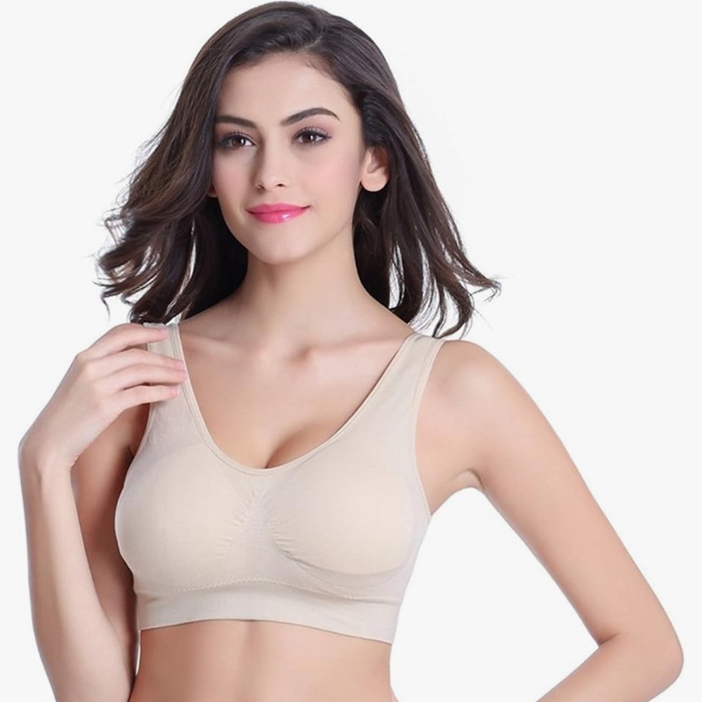 Vermilion Women's Nude Seamless Comfort Sports Bra
